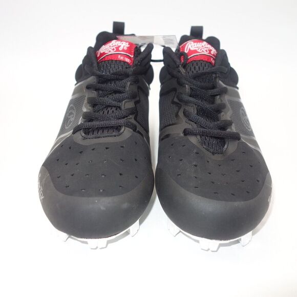 NEW Rawlings Brazen Baseball Molded Cleats Black White Cool Flo Men's 7 - Picture 4 of 12